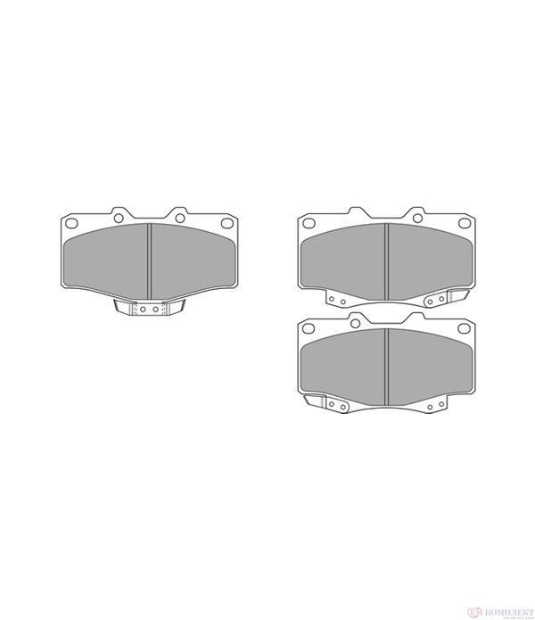 НАКЛАДКИ ПРЕДНИ ДИСКОВИ TOYOTA LAND CRUISER J7 (1984-) 3.4 D - SIMER