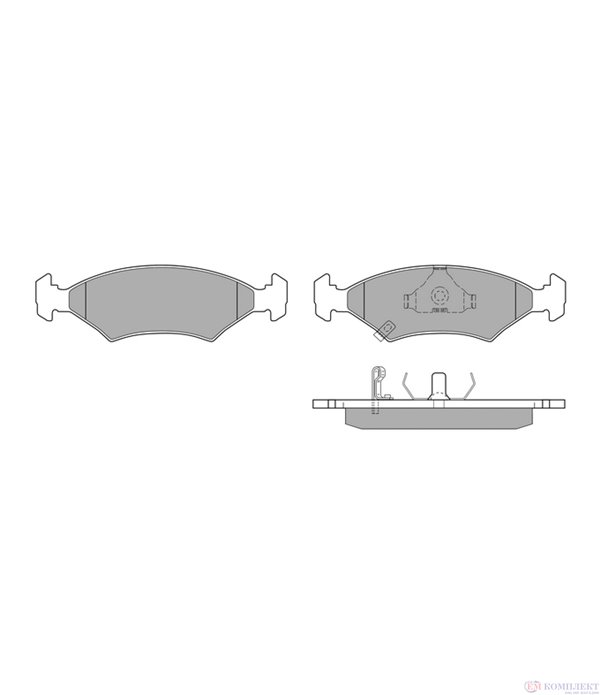 НАКЛАДКИ ПРЕДНИ ДИСКОВИ KIA SEPHIA SEDAN (1993-) 1.6 i - SIMER