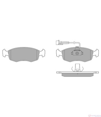 НАКЛАДКИ ПРЕДНИ ДИСКОВИ FIAT PALIO WEEKEND (1996-) 1.9 D - SIMER