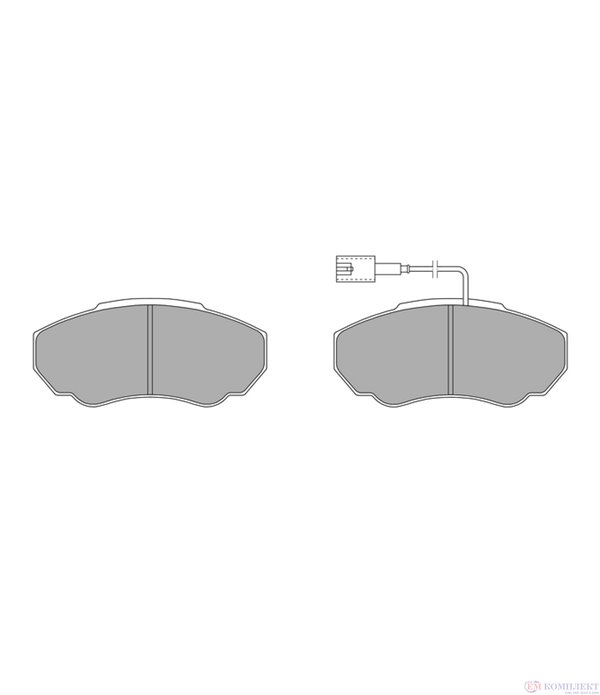 НАКЛАДКИ ПРЕДНИ ДИСКОВИ FIAT DUCATO (2002-) 2.8 JTD - SIMER