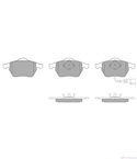 НАКЛАДКИ ПРЕДНИ ДИСКОВИ VOLKSWAGEN BORA (1998-) 1.8 T - SIMER