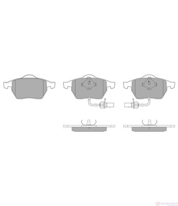 НАКЛАДКИ ПРЕДНИ ДИСКОВИ AUDI A4 (2000-) 2.5 TDI - SIMER