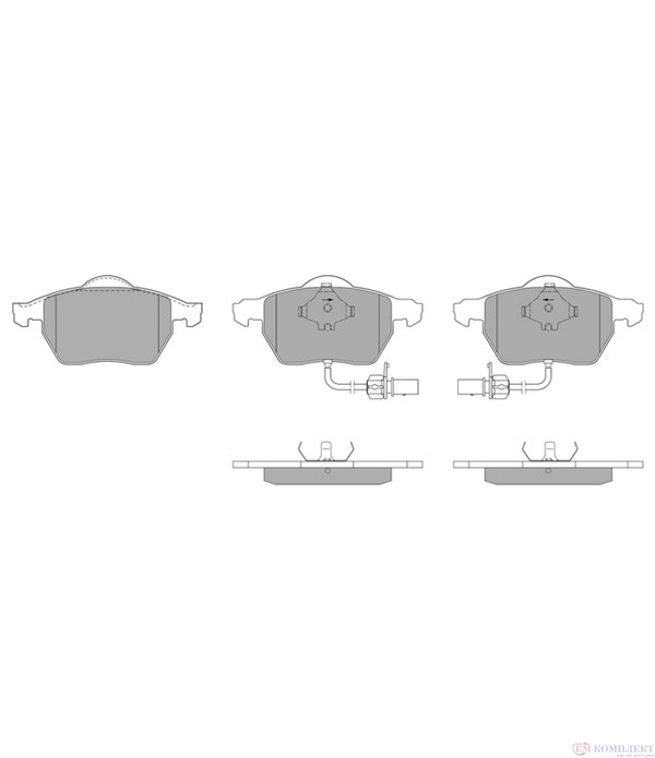 НАКЛАДКИ ПРЕДНИ ДИСКОВИ AUDI A4 (2004-) 3.2 FSI - SIMER