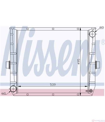 РАДИАТОР ВОДЕН IVECO EUROCARGO (1991-) 75 E 12 - NISSENS