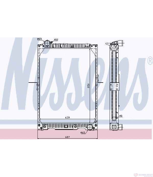 РАДИАТОР ВОДЕН MERCEDES SK (1987-) 2422 L - NISSENS