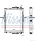 РАДИАТОР ВОДЕН VOLVO FL II (2006-) FL 240-16T - NISSENS