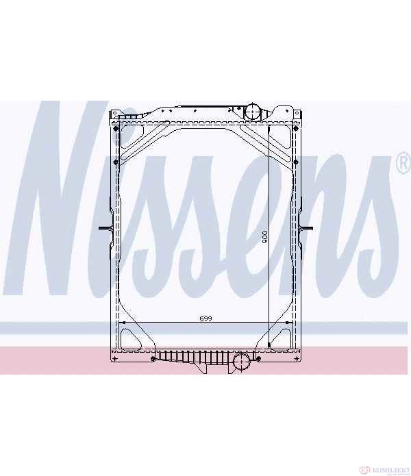 РАДИАТОР ВОДЕН VOLVO FM 7 (1998-) FM 7/250 - NISSENS