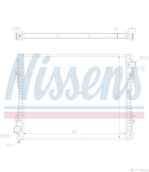 РАДИАТОР ВОДЕН SCANIA P,G,R,T - SERIES (2004-) P 270 - NISSENS