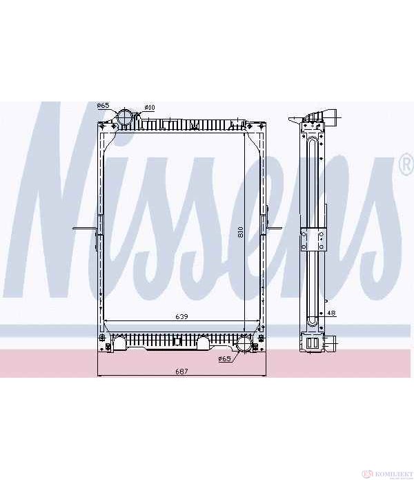 РАДИАТОР ВОДЕН MERCEDES SK (1987-) 1728, 1729, 1729 L - NISSENS