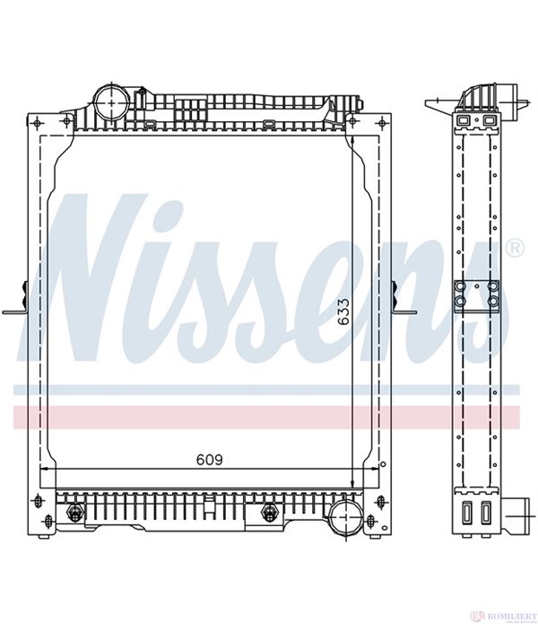 РАДИАТОР ВОДЕН MERCEDES SK (1987-) 2429 S,2429 LS - NISSENS