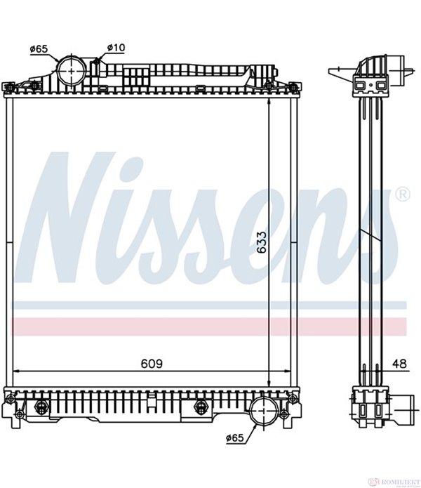 РАДИАТОР ВОДЕН MERCEDES SK (1987-) 1735 L - NISSENS