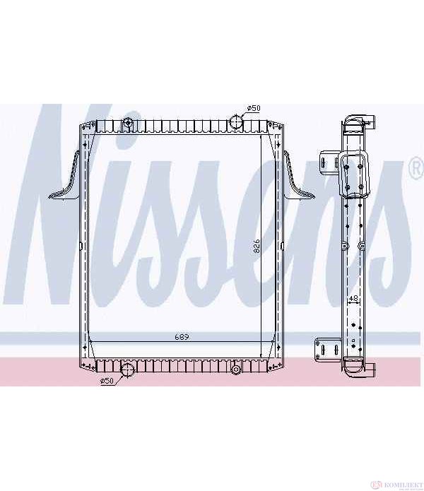 РАДИАТОР ВОДЕН RENAULT TRUCKS PREMIUM (1996-) Route 300.18 - NISSENS