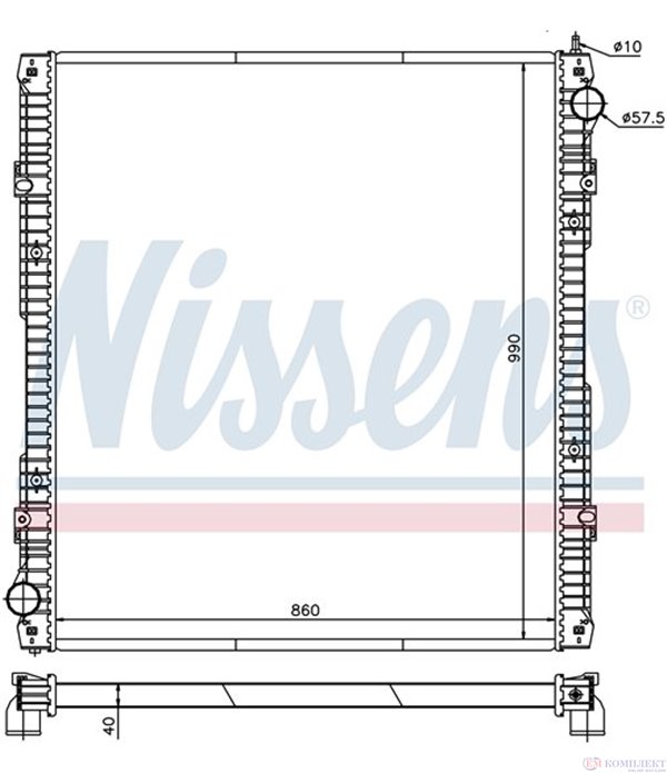 РАДИАТОР ВОДЕН SCANIA P,G,R,T - SERIES (2004-) R 340 - NISSENS