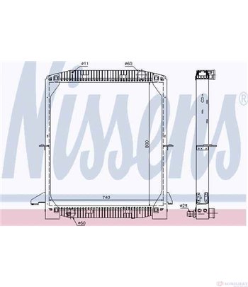 РАДИАТОР ВОДЕН IVECO EUROTRAKKER (1993-) MP 260 E 34 W - NISSENS