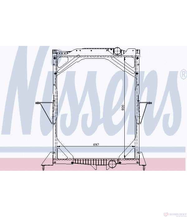 РАДИАТОР ВОДЕН VOLVO FM 9 (2001-) FM 9/380 - NISSENS