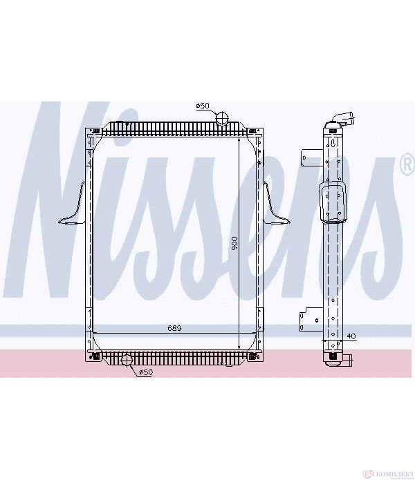 РАДИАТОР ВОДЕН RENAULT TRUCKS KERAX (1997-) 385.32/A,385.32/B,385.32/C - NISSENS