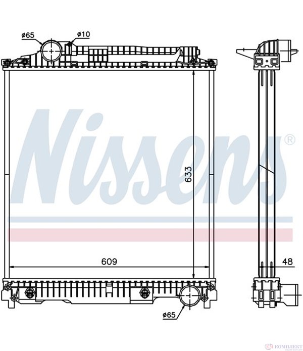 РАДИАТОР ВОДЕН MERCEDES SK (1987-) 2538 K, 2538 LK - NISSENS
