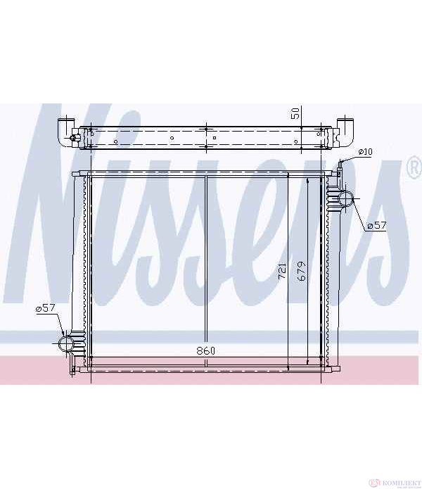 РАДИАТОР ВОДЕН SCANIA 4 - SERIES (1995-) 124 G/400 - NISSENS