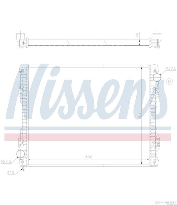 РАДИАТОР ВОДЕН SCANIA P,G,R,T - SERIES (2004-) P 420 - NISSENS