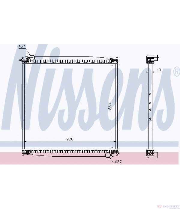 РАДИАТОР ВОДЕН SCANIA 4 - SERIES (1995-) 124 L/420 - NISSENS