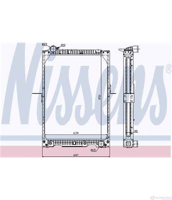 РАДИАТОР ВОДЕН MERCEDES SK (1987-) 3544 K - NISSENS