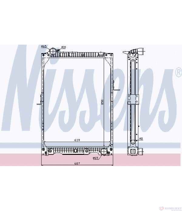 РАДИАТОР ВОДЕН MERCEDES SK (1987-) 2044 - NISSENS