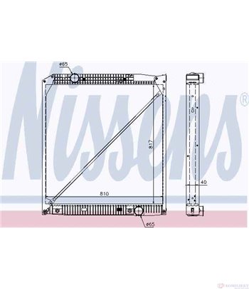 РАДИАТОР ВОДЕН MERCEDES ACTROS MP2 / MP3 (2002-) 2658 L - NISSENS