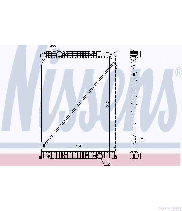 РАДИАТОР ВОДЕН MERCEDES ACTROS MP2 / MP3 (2002-) 2658 L - NISSENS