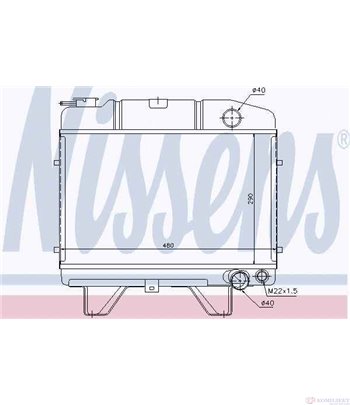 РАДИАТОР ВОДЕН PEUGEOT 504 COUPE (1974-) 2.0 - NISSENS