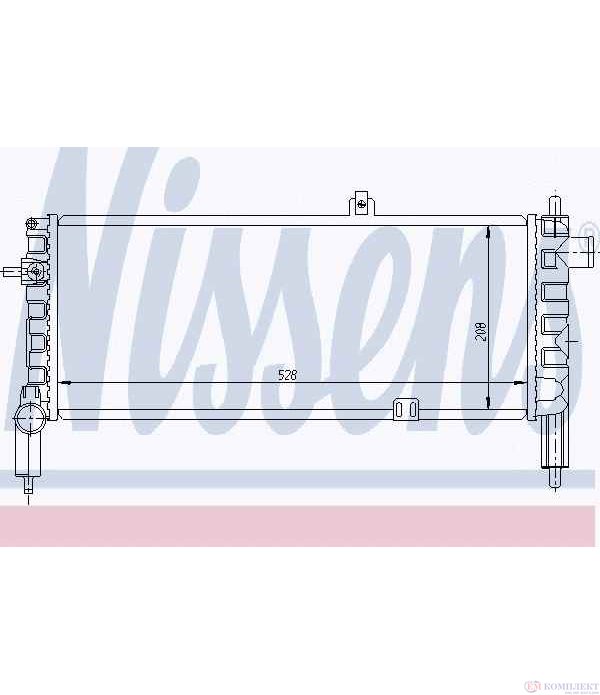 РАДИАТОР ВОДЕН OPEL CORSA A (1986-) 1.2 - NISSENS