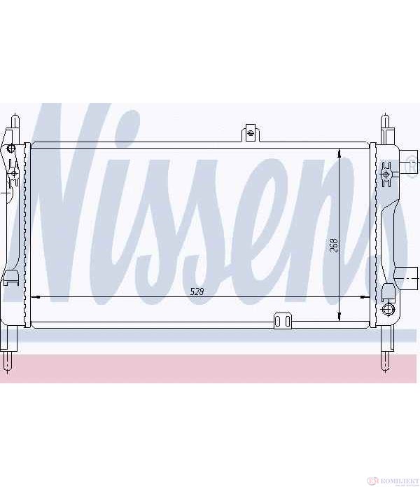 РАДИАТОР ВОДЕН OPEL KADETT E COMBI (1984-) 1.2 - NISSENS
