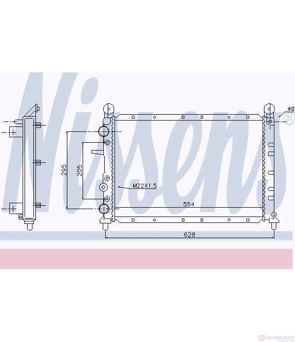 РАДИАТОР ВОДЕН FIAT FIORINO PICK UP (1988-) 1.7 TD - NISSENS