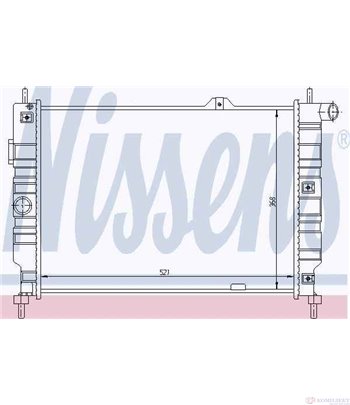РАДИАТОР ВОДЕН OPEL KADETT E COMBO (1986-) 1.7 D - NISSENS