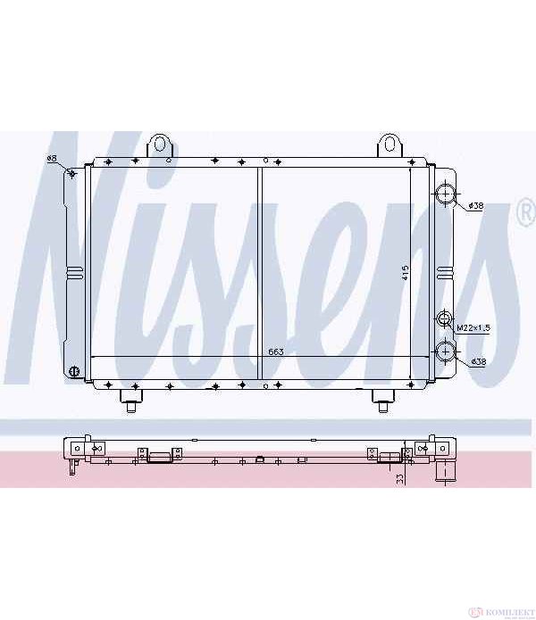 РАДИАТОР ВОДЕН PEUGEOT J5 (1981-) 2.0 - NISSENS
