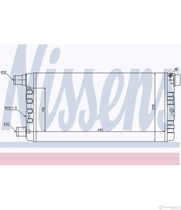 РАДИАТОР ВОДЕН FIAT CINQUECENTO (1991-) 0.9 i.e. - NISSENS