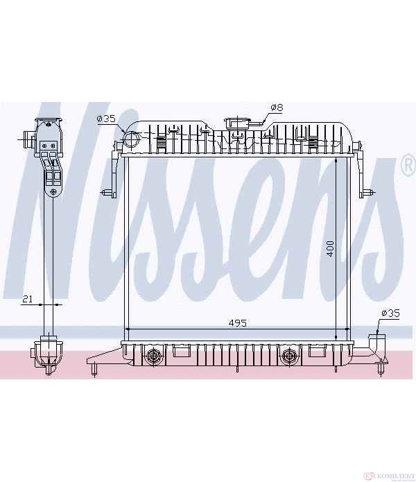 РАДИАТОР ВОДЕН OPEL OMEGA A COMBI (1986-) 1.8 S - NISSENS