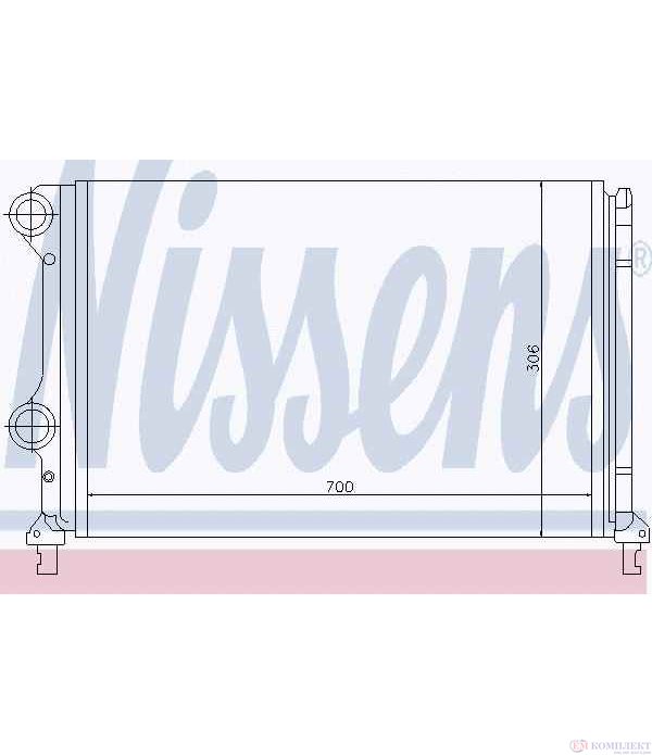 РАДИАТОР ВОДЕН FIAT DOBLO CARGO (2001-) 1.3 JTD 16V - NISSENS
