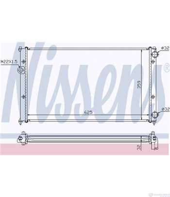 РАДИАТОР ВОДЕН VOLKSWAGEN CADDY II COMBI (1995-) 1.6 - NISSENS