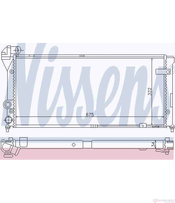 РАДИАТОР ВОДЕН SEAT TOLEDO I (1991-) 1.6 i - NISSENS