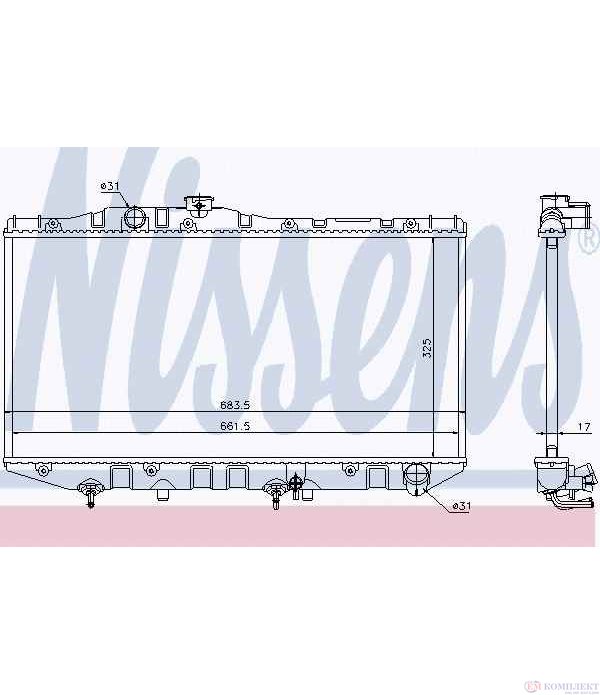 РАДИАТОР ВОДЕН TOYOTA CAMRY (1986-) 1.8 i - NISSENS