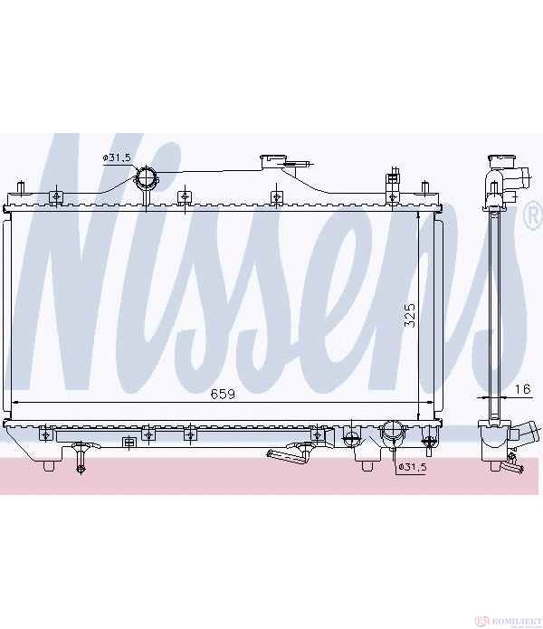 РАДИАТОР ВОДЕН TOYOTA AVENSIS (1997-) 1.8 VVT-i - NISSENS