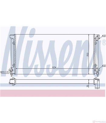 РАДИАТОР ВОДЕН VOLKSWAGEN PASSAT (1988-) 2.0 - NISSENS