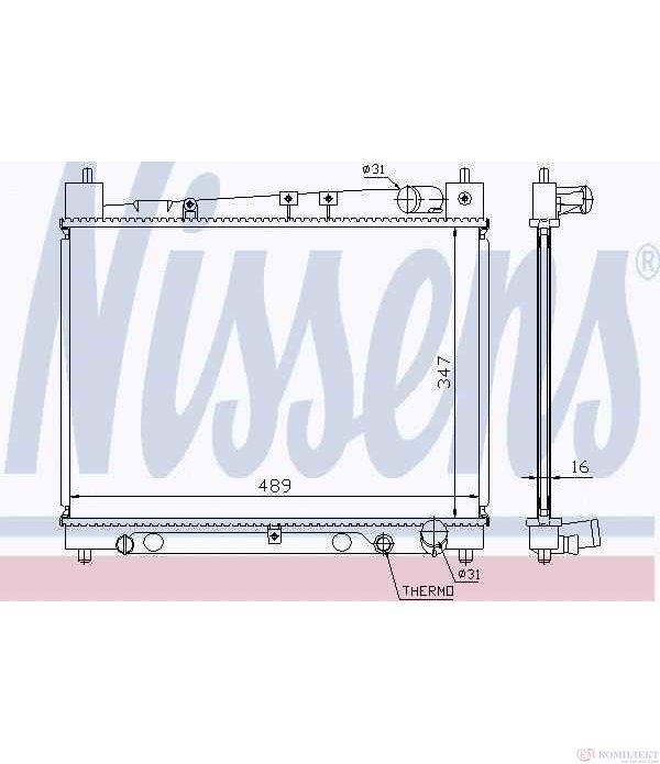 РАДИАТОР ВОДЕН TOYOTA YARIS (1999-) 1.3 16V - NISSENS
