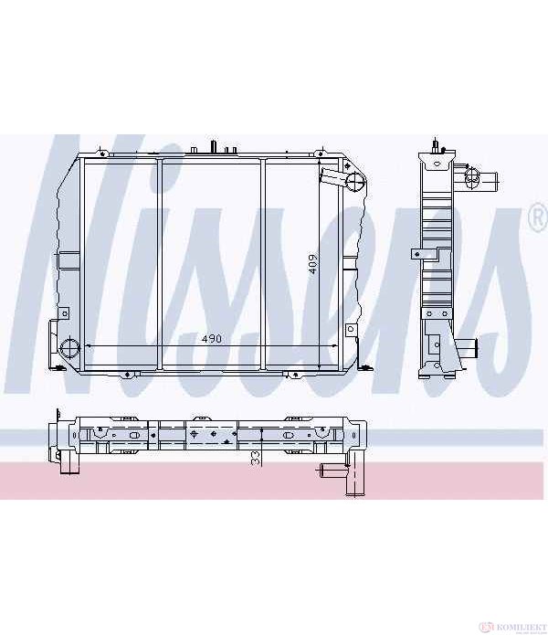 РАДИАТОР ВОДЕН TOYOTA HIACE III (1989-) 2.4 4WD - NISSENS
