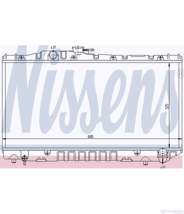 РАДИАТОР ВОДЕН TOYOTA CARINA II SEDAN (1987-) 2.0 GLI - NISSENS