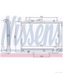 РАДИАТОР ВОДЕН MITSUBISHI L 200 (1996-) 2.5 TD 4x4 - NISSENS