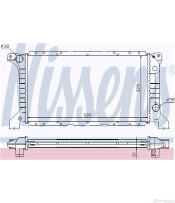РАДИАТОР ВОДЕН FORD TRANSIT (1991-) 2.5 DI - NISSENS