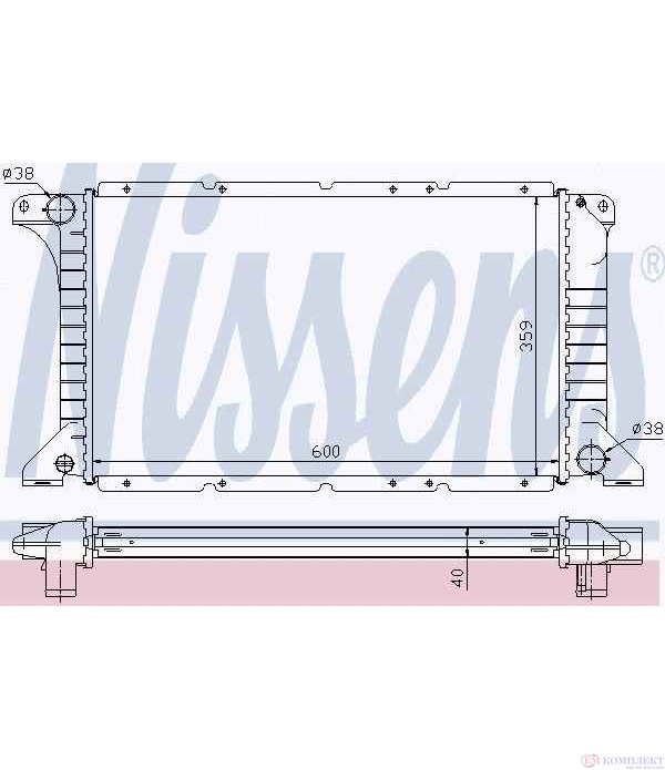 РАДИАТОР ВОДЕН FORD TRANSIT (1991-) 2.5 TD - NISSENS