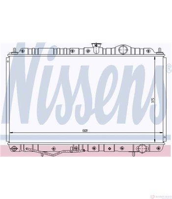 РАДИАТОР ВОДЕН MITSUBISHI GALANT V (1992-) 2.0 GLSI 4x4 - NISSENS