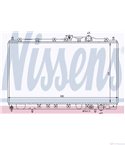 РАДИАТОР ВОДЕН MITSUBISHI GALANT V SEDAN (1992-) 2.0 GLSI - NISSENS